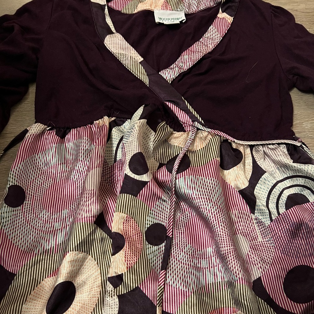 Motherhood Maternity Blouse, small purple multicolor.